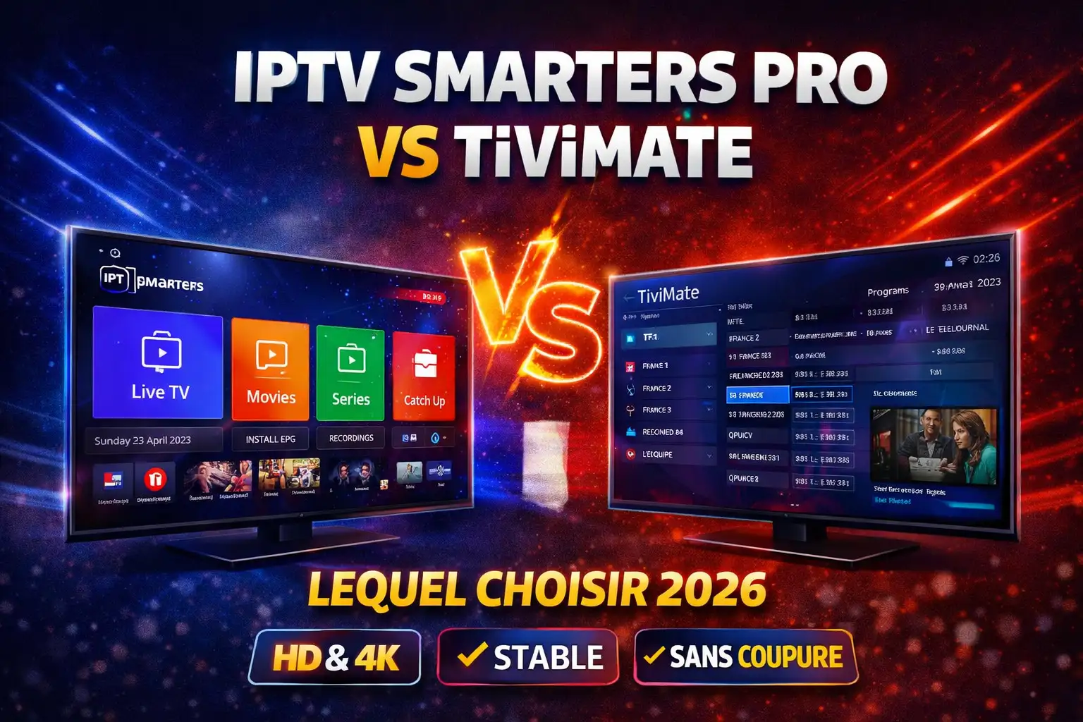 IPTV Smarters Pro vs TiViMate – Lequel Choisir 2026